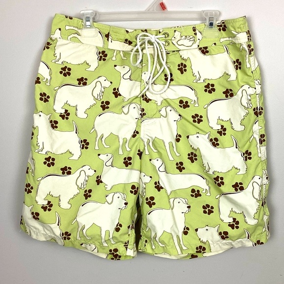 Vilebrequin Swim Trunks green with dogs size XL - Picture 1 of 14